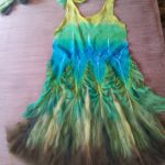 Filz-Seidenkleid