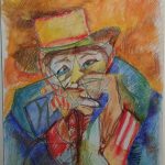Aquarellstift-Zeichnung